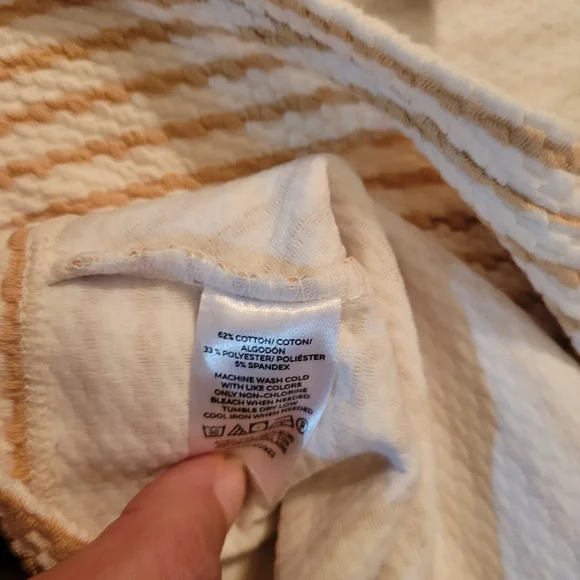 LOFT Tan Striped Mini Dress - Picture 6 of 6